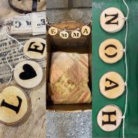 houten slinger liefslabel decoratie bruiloft origineel persoonlijk cadeau kraamcadeau