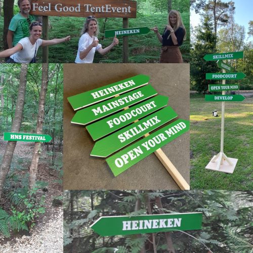 bewegwijzering wegwijzer Heineken event beurs liefslabel