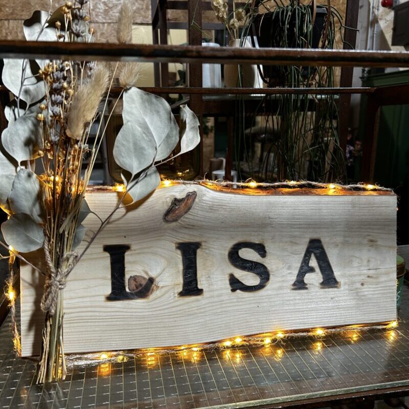 Lisa naambordje tekstbordje naambord verjaardag tekstbord decoratie cadeau kraamcadeau kraamcadeau origineel persoonlijk gepersonaliseerd liefslabel