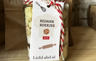 bedankje juf origineel persoonlijk juffencadeau cadeau meester juf liefslabel