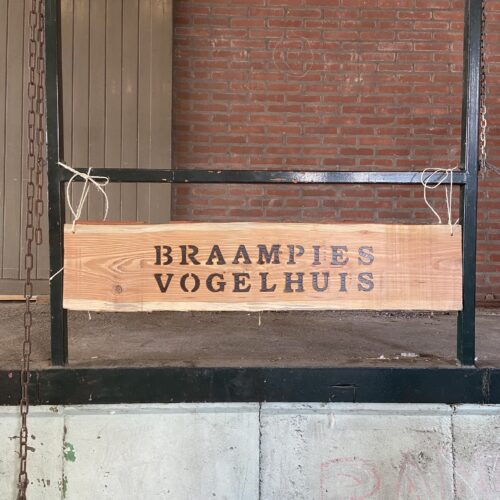 ambacht tekstbord naambord cadeau opa origineel persoonlijk vaderdag Braampies Vogelhuis