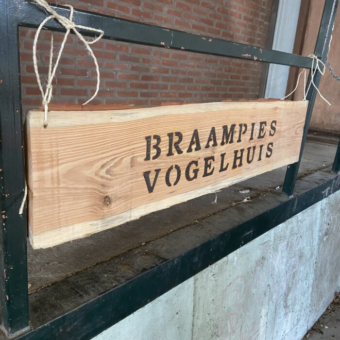 ambacht tekstbord naambord cadeau opa origineel persoonlijk vaderdag Braampies Vogelhuis