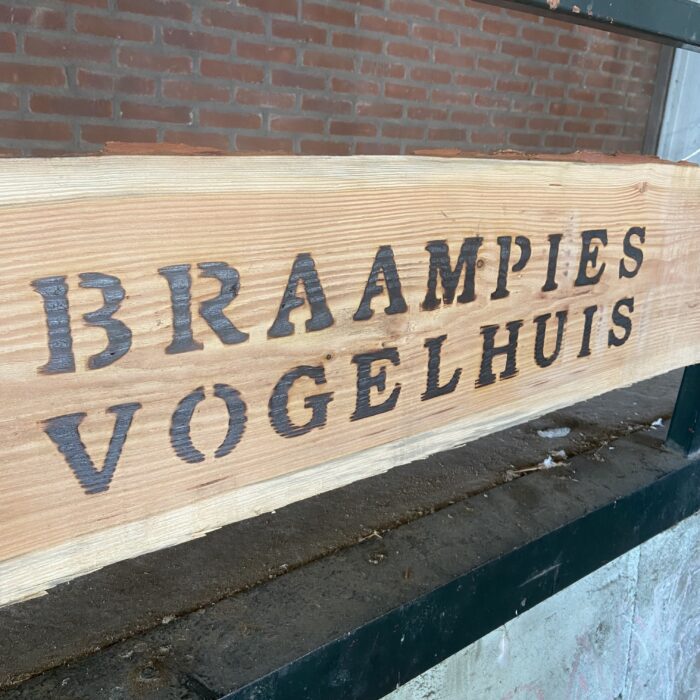 ambacht tekstbord naambord cadeau opa origineel persoonlijk vaderdag Braampies Vogelhuis