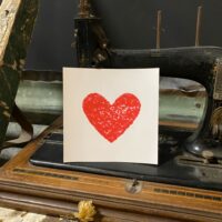credits DICKENS STYLE Liefs LiefsLabel kaart rood hart stempel liefs liefde