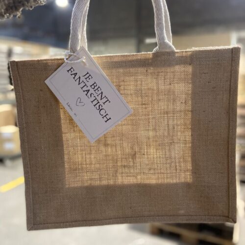 jute tas je bent fantastisch label liefs liefslabel jute tas