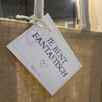 jute tas je bent fantastisch label liefs liefslabel jute tas