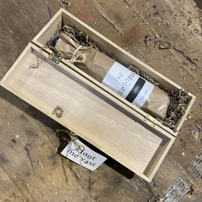 wijnkistje liefs liefslabel wijnkist houten kist cadeaupakket liefs liefslabel origineel persoonlijk cadeau verjaardag