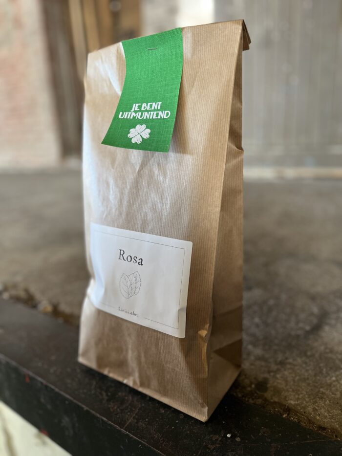 je bent uitmuntend munt plantje marokkaanse cadeau groen duurzaam bedankje juf meester juf fleur zorgkwekerij paperbag dag van de zorg kleinigheidje cadeau relatiegeschenk liefs liefslabel persoonlijk met naam