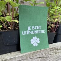 je bent uitmuntend label kaartje kaart liefs liefslabel