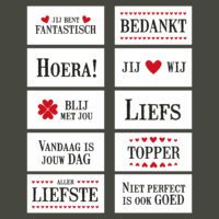 OVERZICHT Jubileumkaarten kanskaarten liefs liefslabel kaartenset