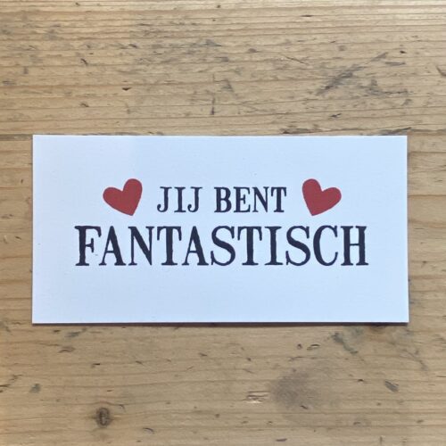 jij bent fantastisch vintage kaart kaartje geslaagd bruiloft huwelijk sturen klein leuk bedankje liefs label liefslabel juf meester vriendin bedankje zomaar pensioen zwanger