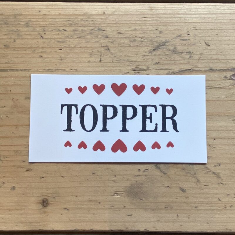 topper vintage kaart kaartje geslaagd bruiloft huwelijk sturen klein leuk bedankje liefs label liefslabel juf meester vriendin bedankje zomaar sterkte