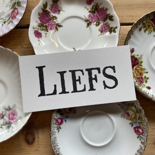 liefs vintage kaart kaartje sturen klein leuk bedankje liefs label liefslabel juf meester vriendin bedankje