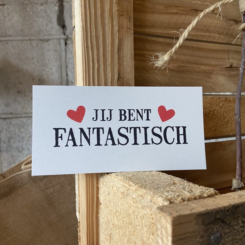 jij bent fantastisch vintage kaart kaartje geslaagd bruiloft huwelijk sturen klein leuk bedankje liefs label liefslabel juf meester vriendin bedankje zomaar pensioen zwanger