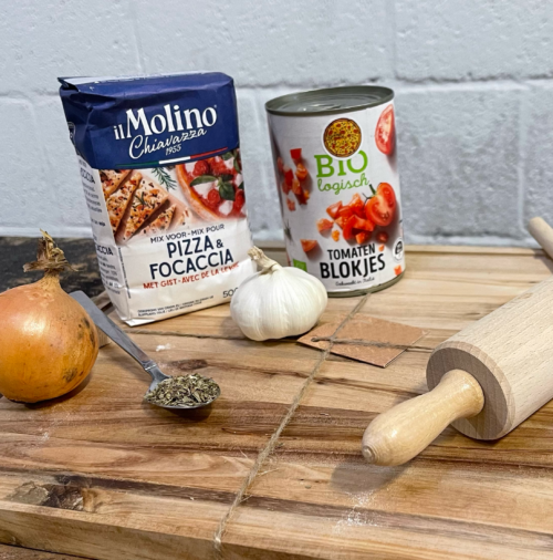 sfeerfoto pizza pakket kerstpakket origineel lekker liefslabel bakingtime cadeaupakket verjaardag trouwdag