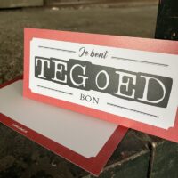 tegoedbon liefslabel liefs cadeaubon kadobon aardigheidje kleinigheidje kerst relatiegeschenk kaart