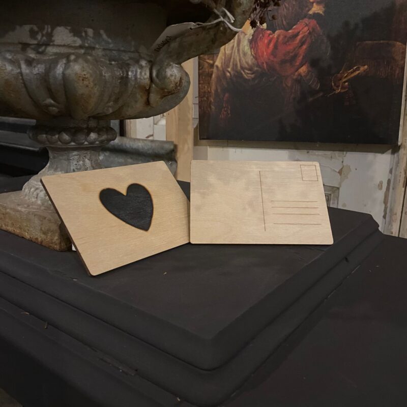 houten kaart kaartje liefs liefslabel valentijnskaart kaartje sturen valentijn verjaardag bruiloft bedankje beterschaphouten kaart