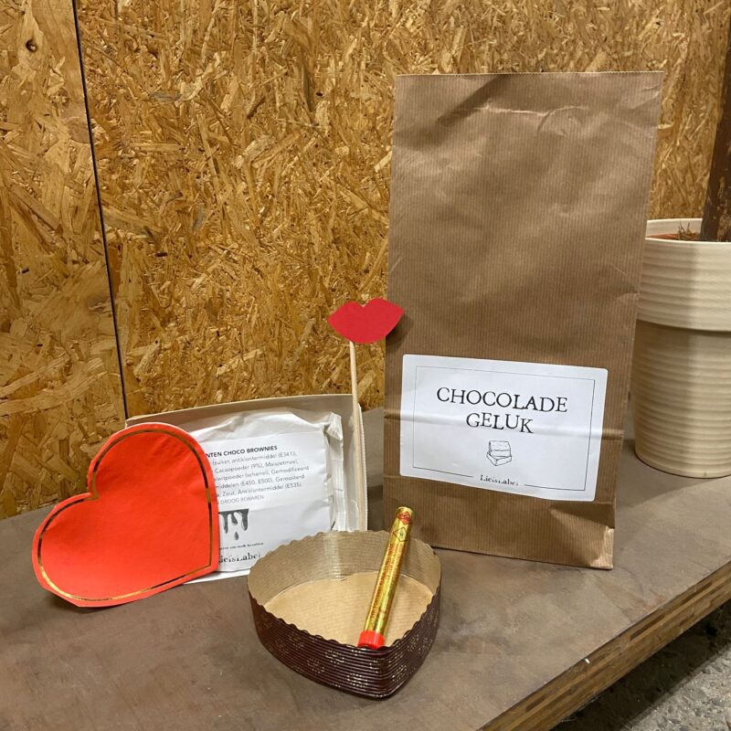 chocoladegeluk liefslabel cadeau cadeaupakket valentijn liefslabel