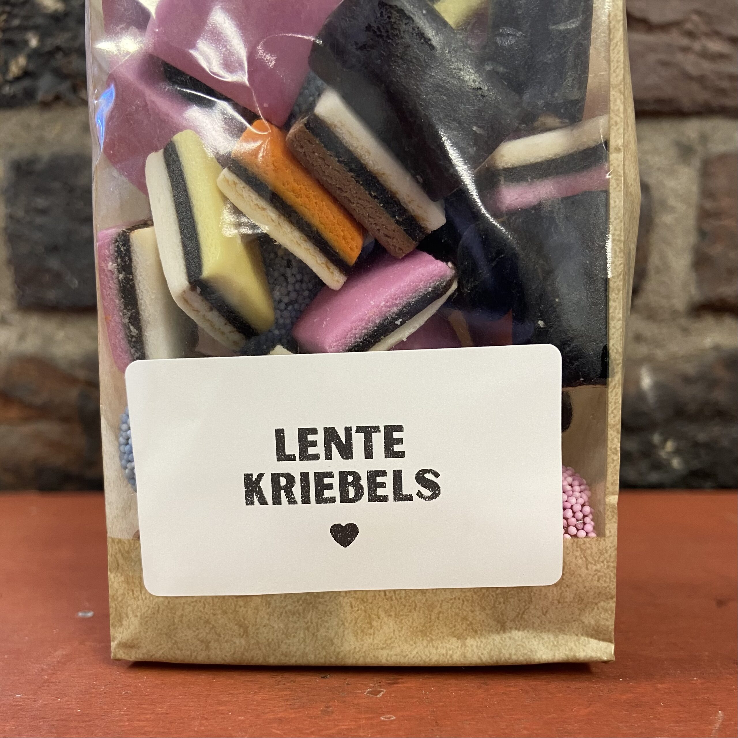 lente kriebels lekker ding snoep engelse drop cadeau kleinigheidje bedankje juf meester moederdag verjaardag traktatie feest bedankje bruiloft