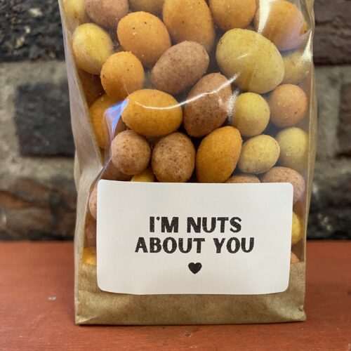 im nuts about you slagen school juf traktatie feest bedankje liefe valentijn moederddagvaderdag