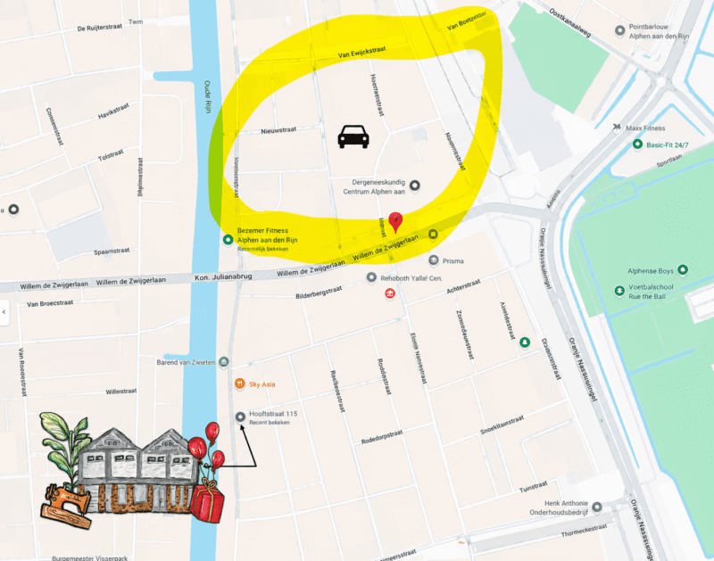 LiefsLabel Hooftstraat 115 Alphen aan den Rijn parkeren route